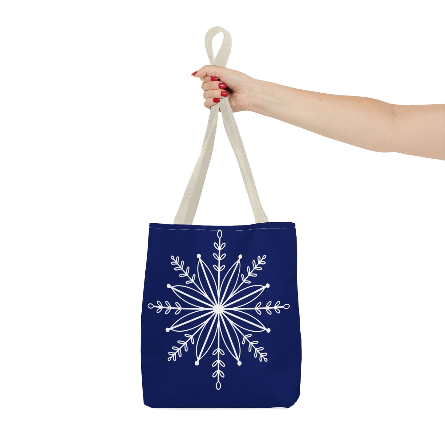 Winter Bloom Snowflake Tote Bag