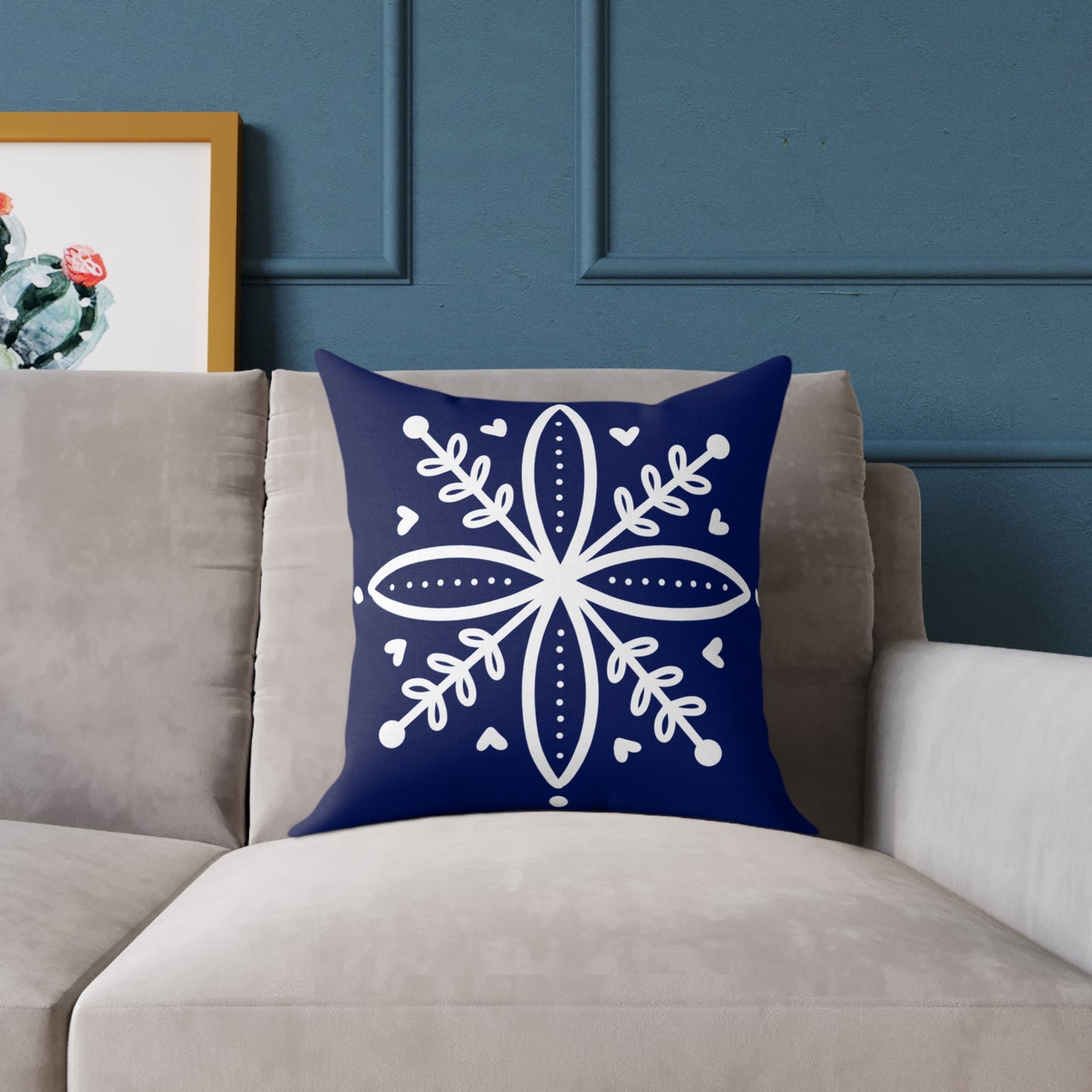 Modern Winter Grace Square Pillow