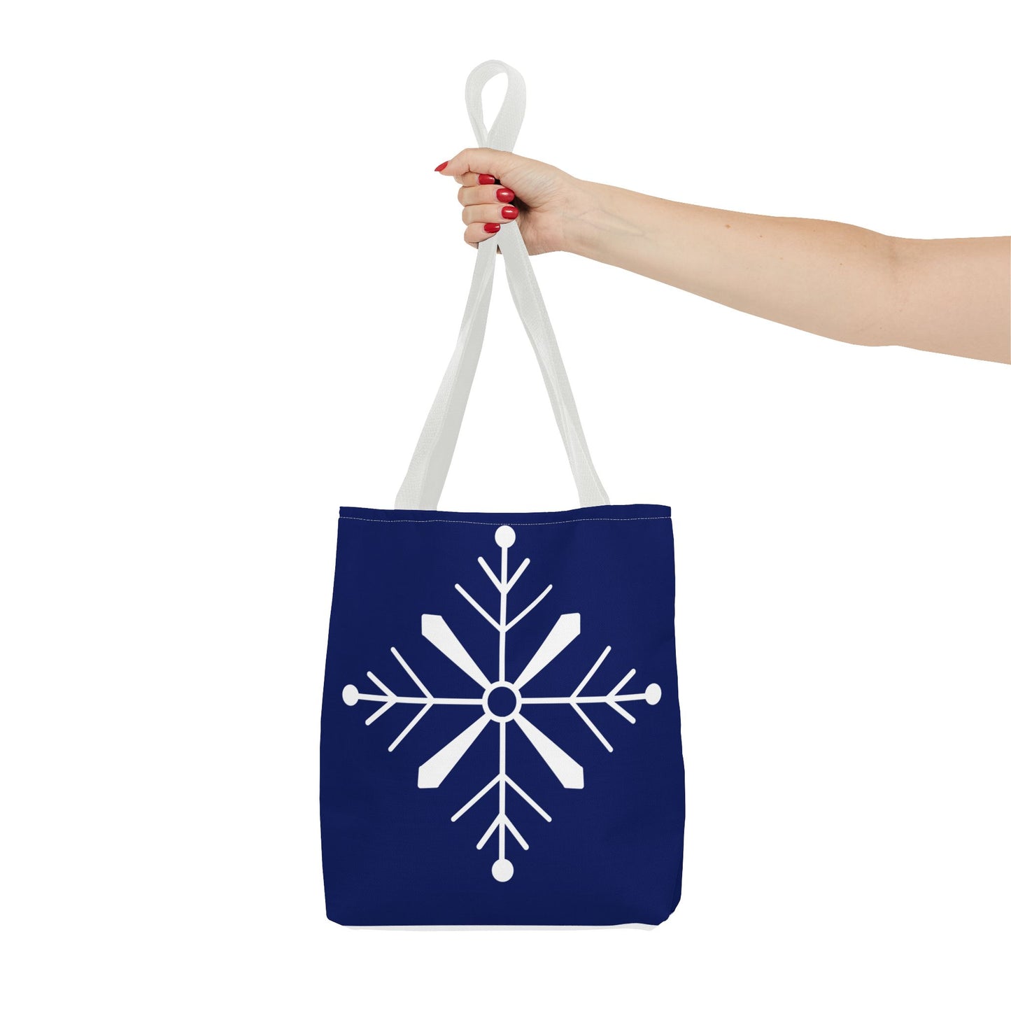 Frosted Elegance Snowflake Tote Bag