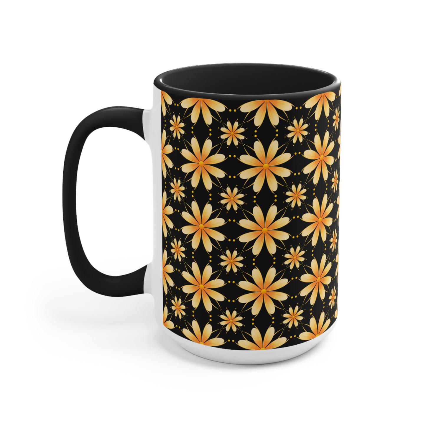 Boho Chic Accent Mugs | Floral Coffee Cups, Fun Gift for Tea Lovers, Home Décor, Kitchen Accessories