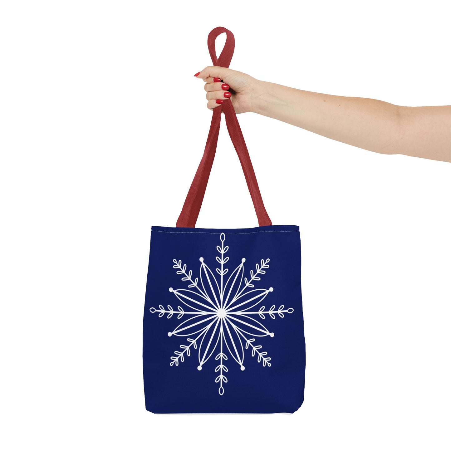 Winter Bloom Snowflake Tote Bag