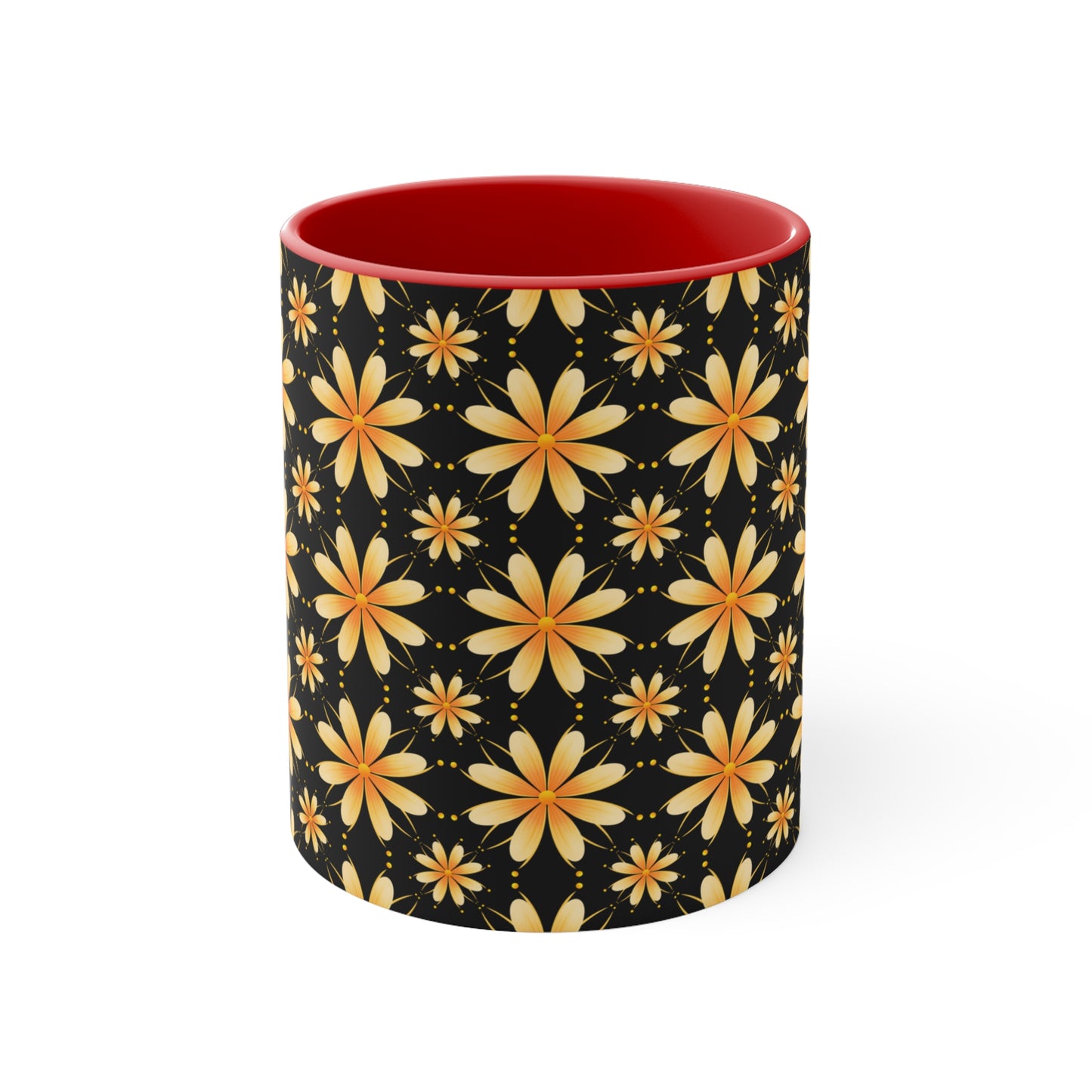 Boho Chic Accent Mugs | Floral Coffee Cups, Fun Gift for Tea Lovers, Home Décor, Kitchen Accessories