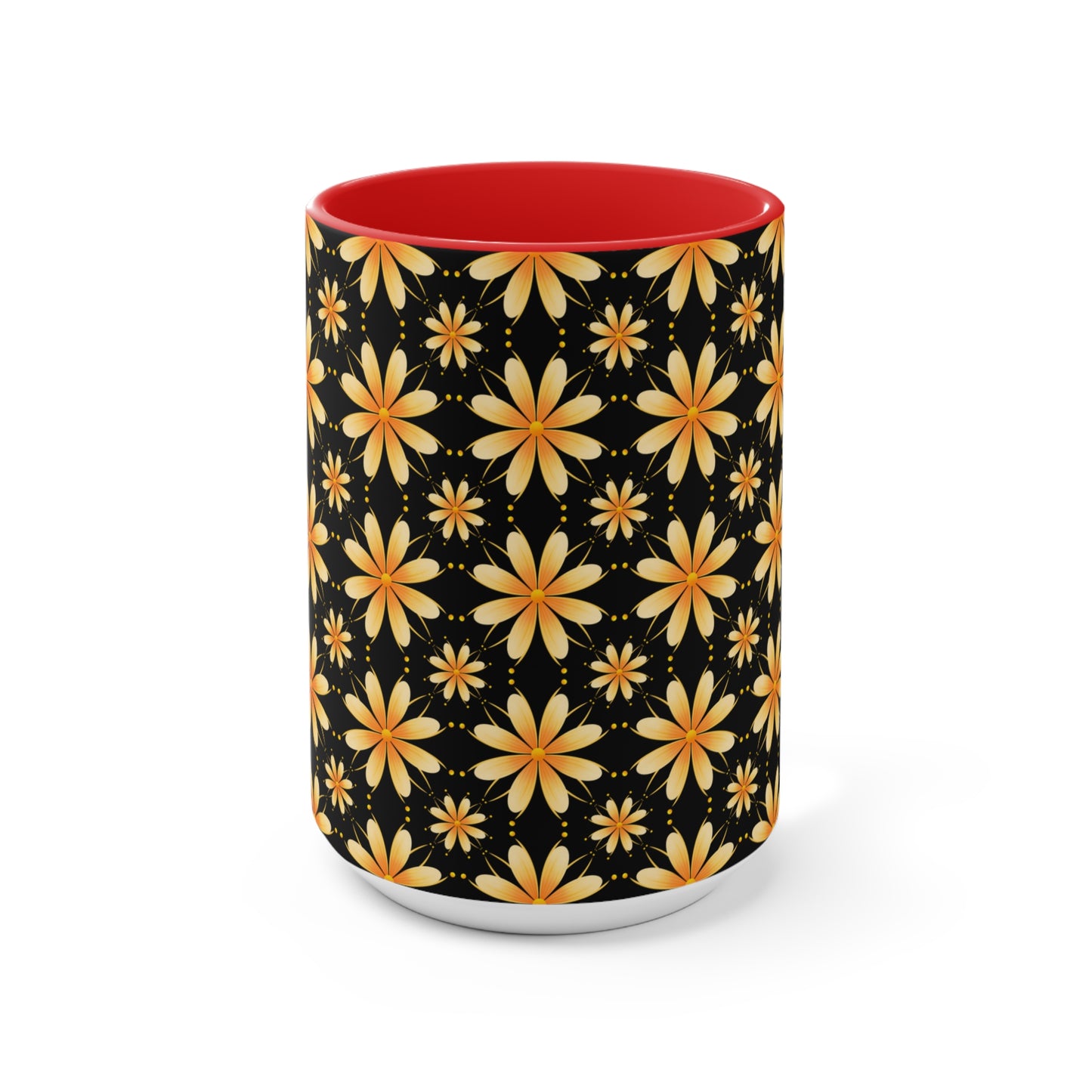 Boho Chic Accent Mugs | Floral Coffee Cups, Fun Gift for Tea Lovers, Home Décor, Kitchen Accessories