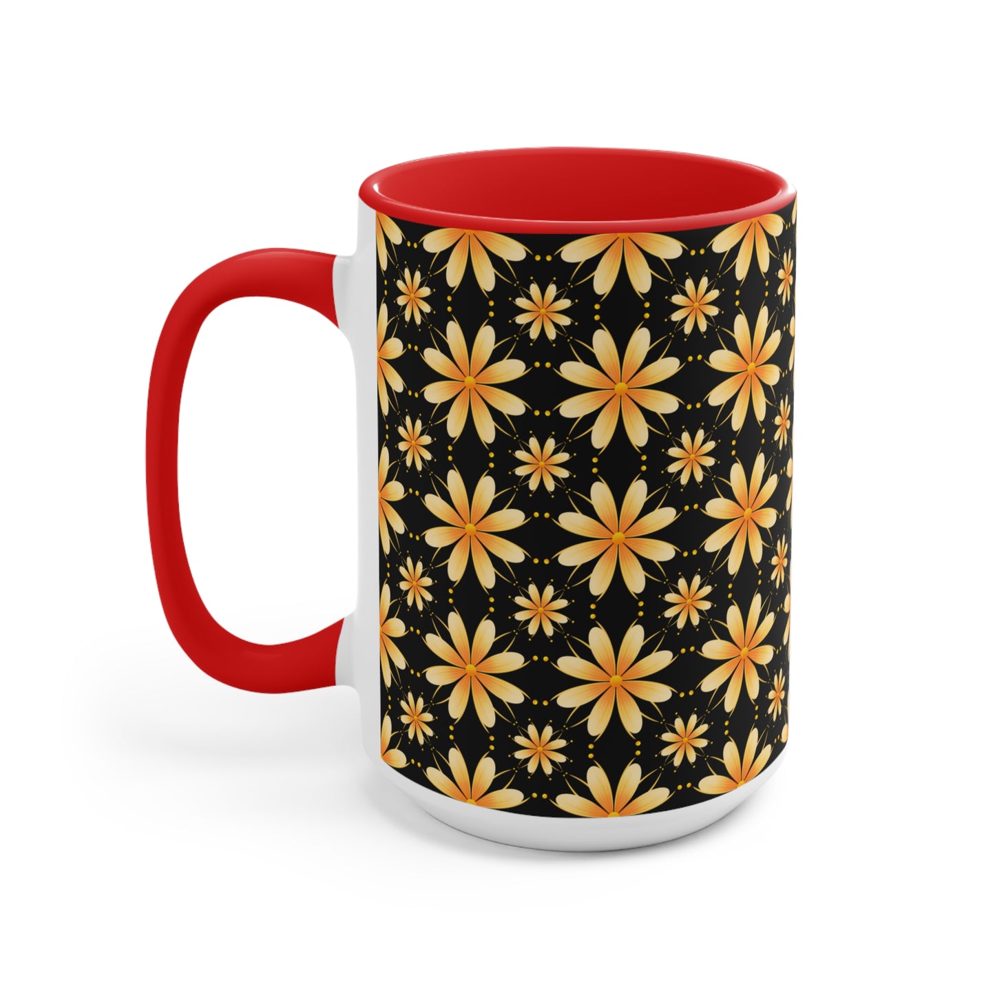 Boho Chic Accent Mugs | Floral Coffee Cups, Fun Gift for Tea Lovers, Home Décor, Kitchen Accessories