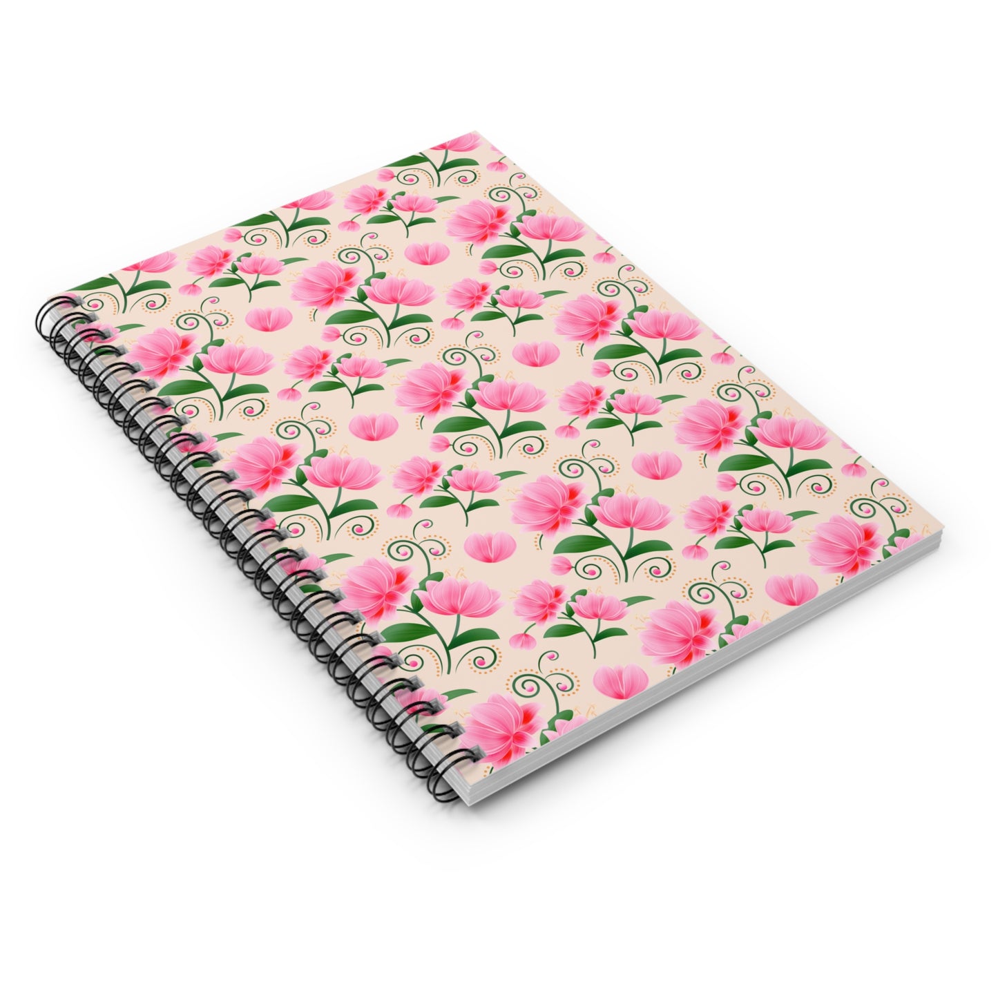 Charming Blooms Floral Art Spiral Notebook - Perfect for Journaling, Note Taking, Floral Design
