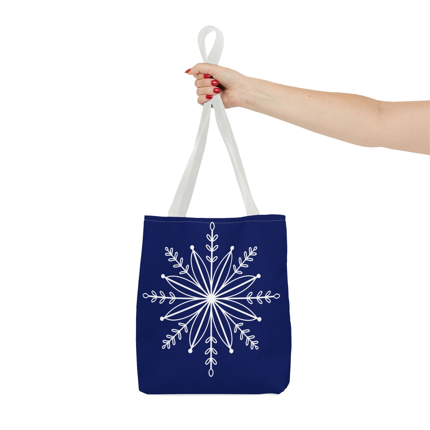 Winter Bloom Snowflake Tote Bag