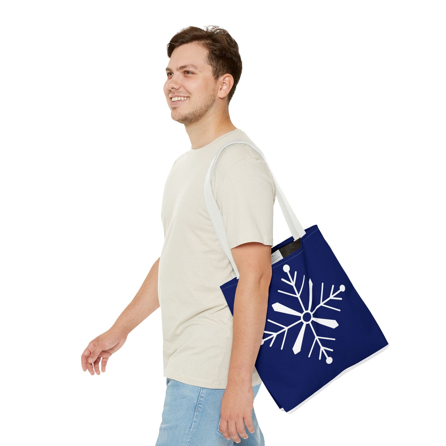 Frosted Elegance Snowflake Tote Bag