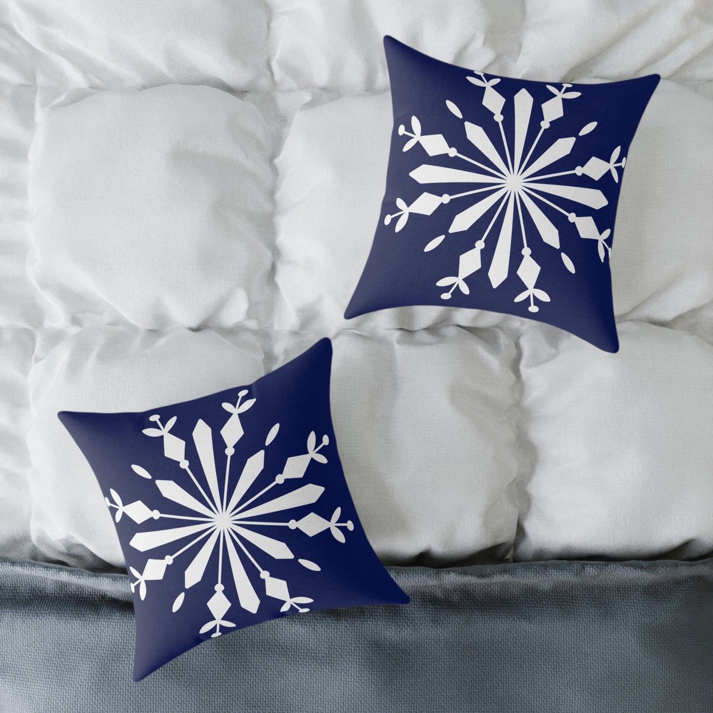 Elegant Winter Glow Square Pillow