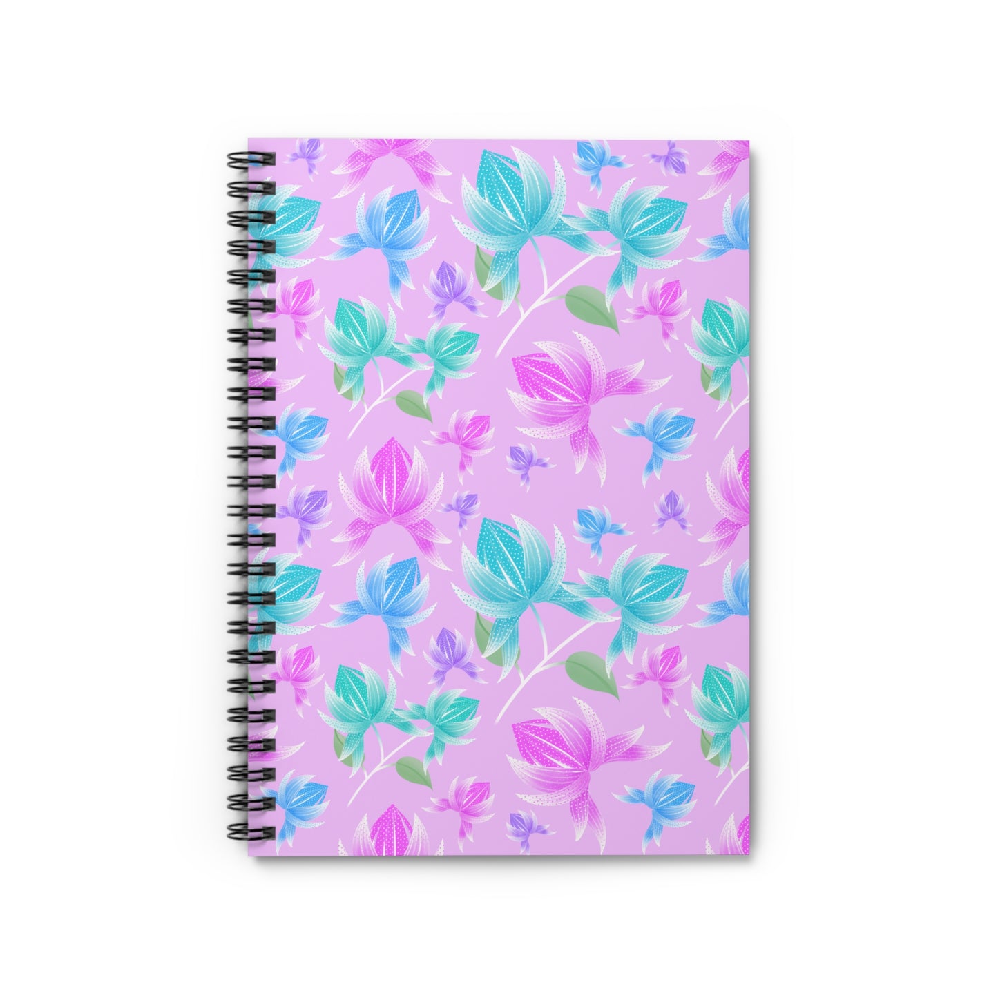 Lavender Abstract Floral Spiral Notebook - Perfect for Journaling, Note-taking, and Gift-giving