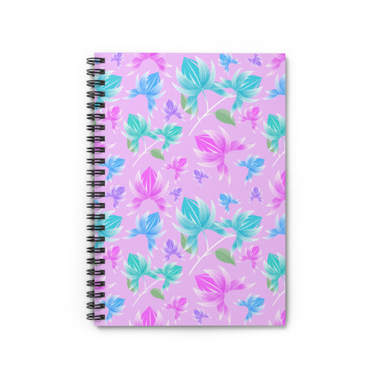 Lavender Abstract Floral Spiral Notebook - Perfect for Journaling, Note-taking, and Gift-giving