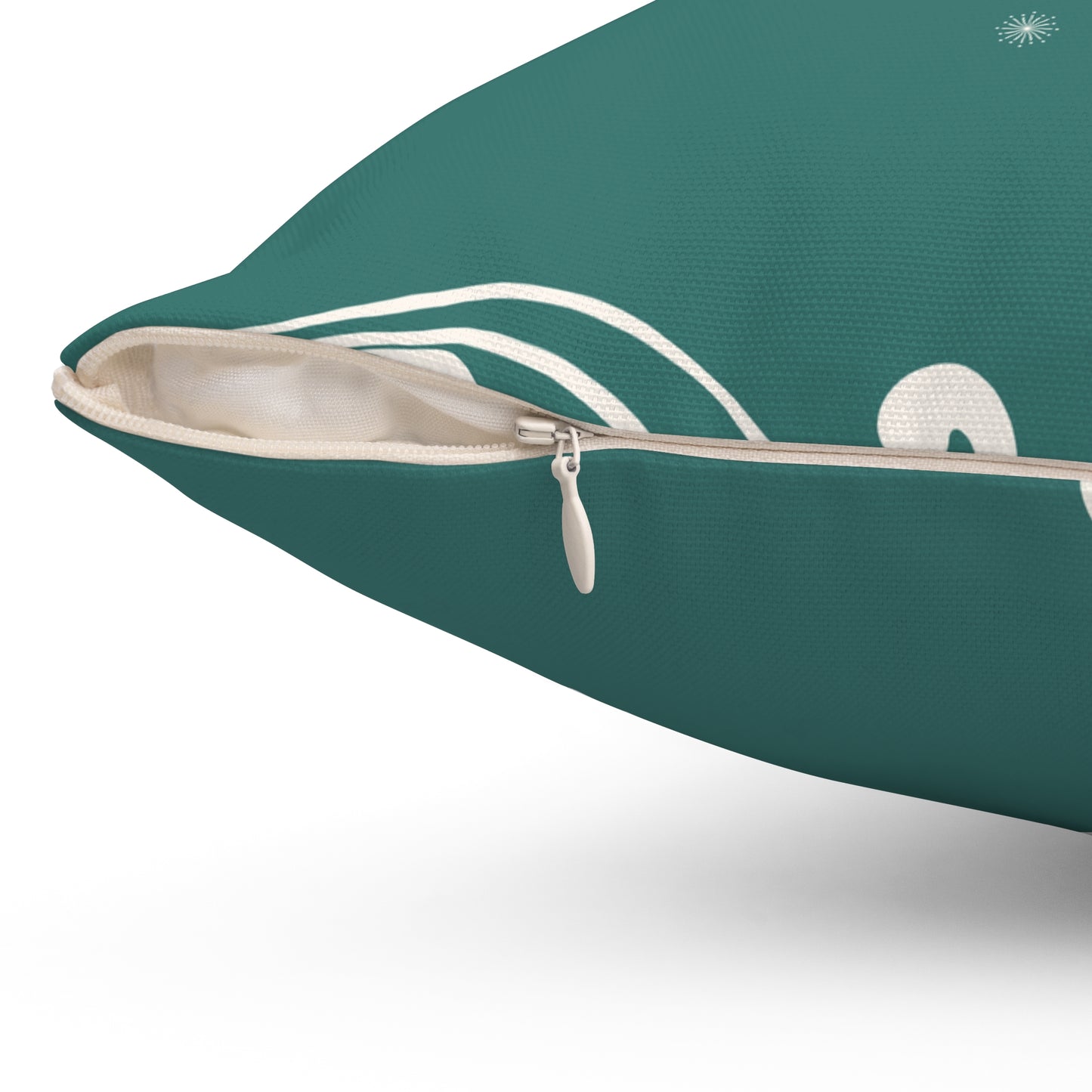 Coastal Calm Decorative Pillow — Teal Beach House Throw Pillow