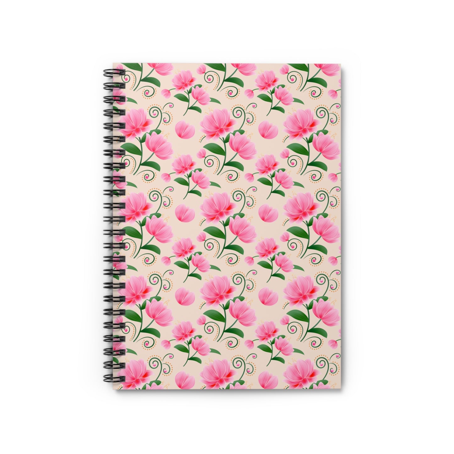 Charming Blooms Floral Art Spiral Notebook - Perfect for Journaling, Note Taking, Floral Design