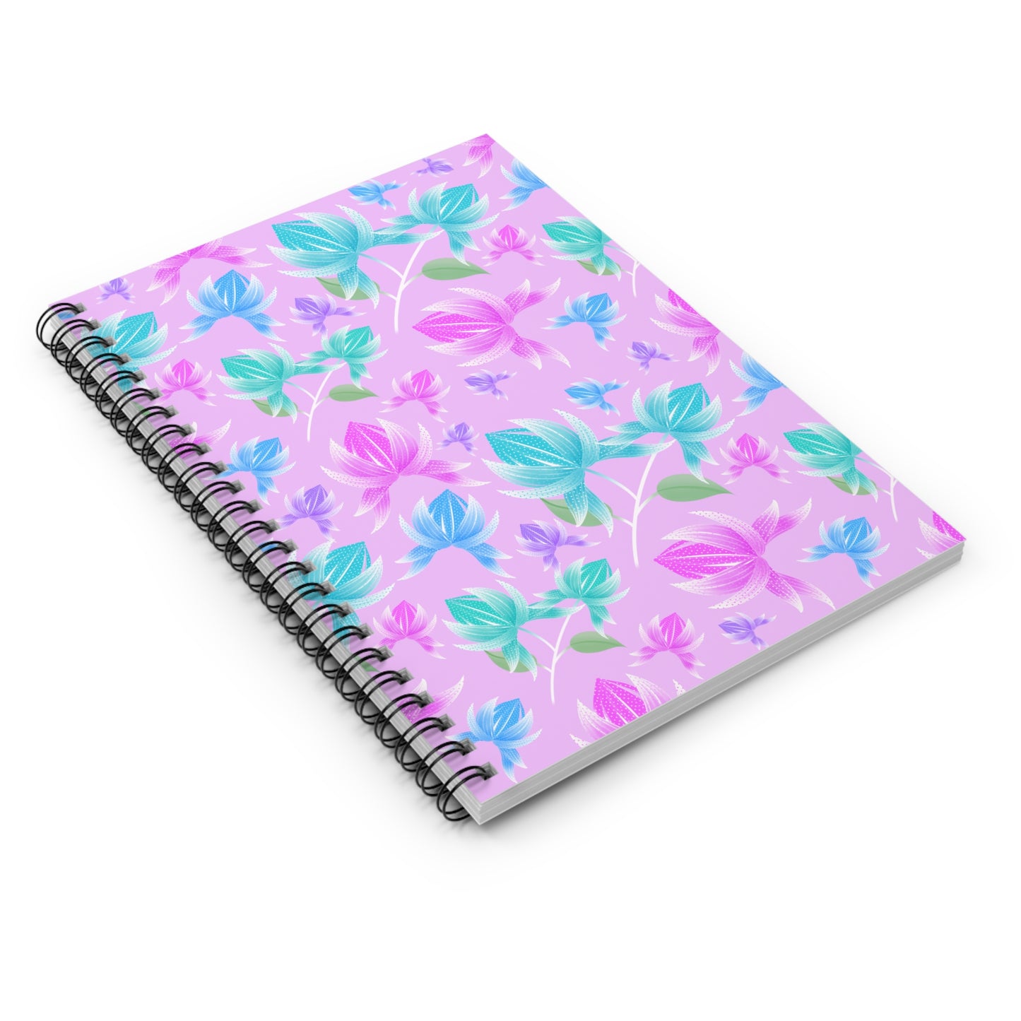 Lavender Abstract Floral Spiral Notebook - Perfect for Journaling, Note-taking, and Gift-giving