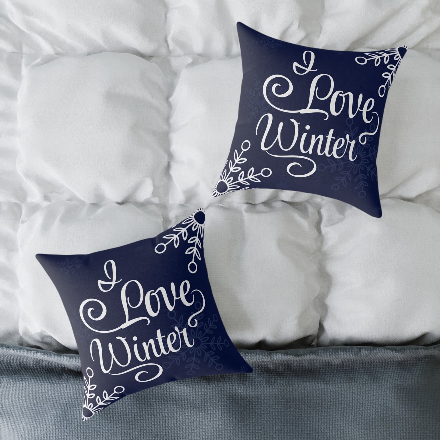 Winter Love Square Pillow