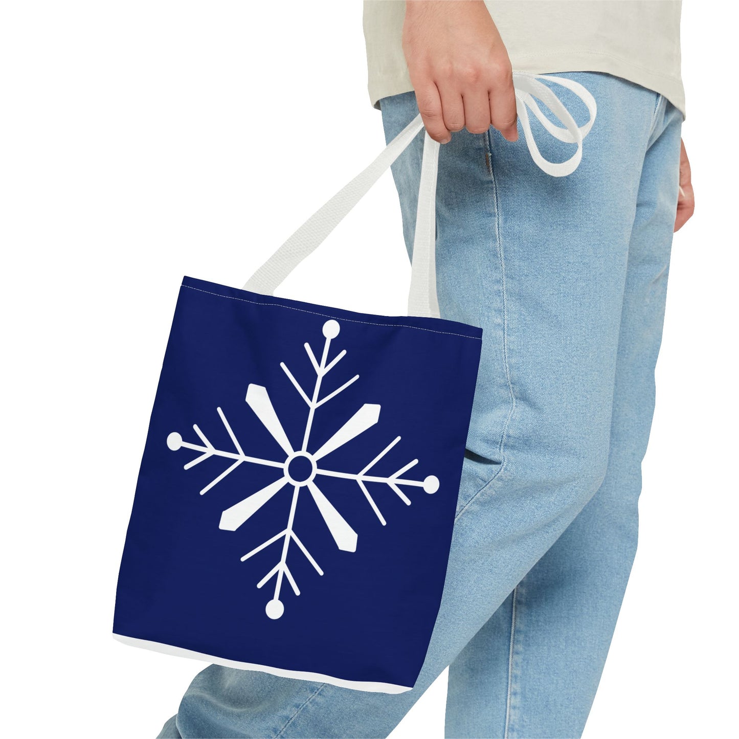 Frosted Elegance Snowflake Tote Bag