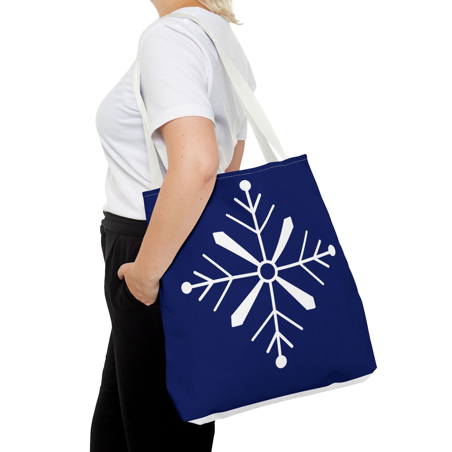 Frosted Elegance Snowflake Tote Bag