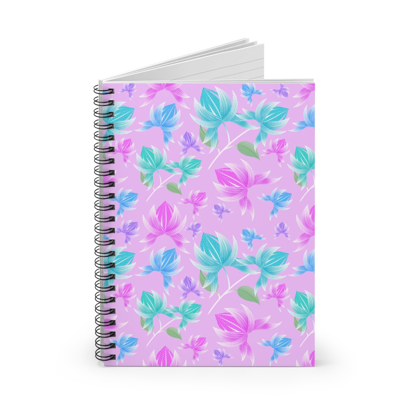Lavender Abstract Floral Spiral Notebook - Perfect for Journaling, Note-taking, and Gift-giving
