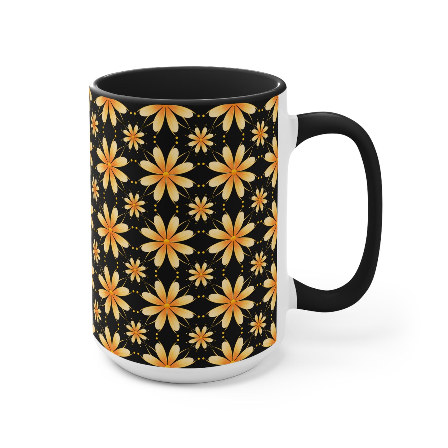 Boho Chic Accent Mugs | Floral Coffee Cups, Fun Gift for Tea Lovers, Home Décor, Kitchen Accessories