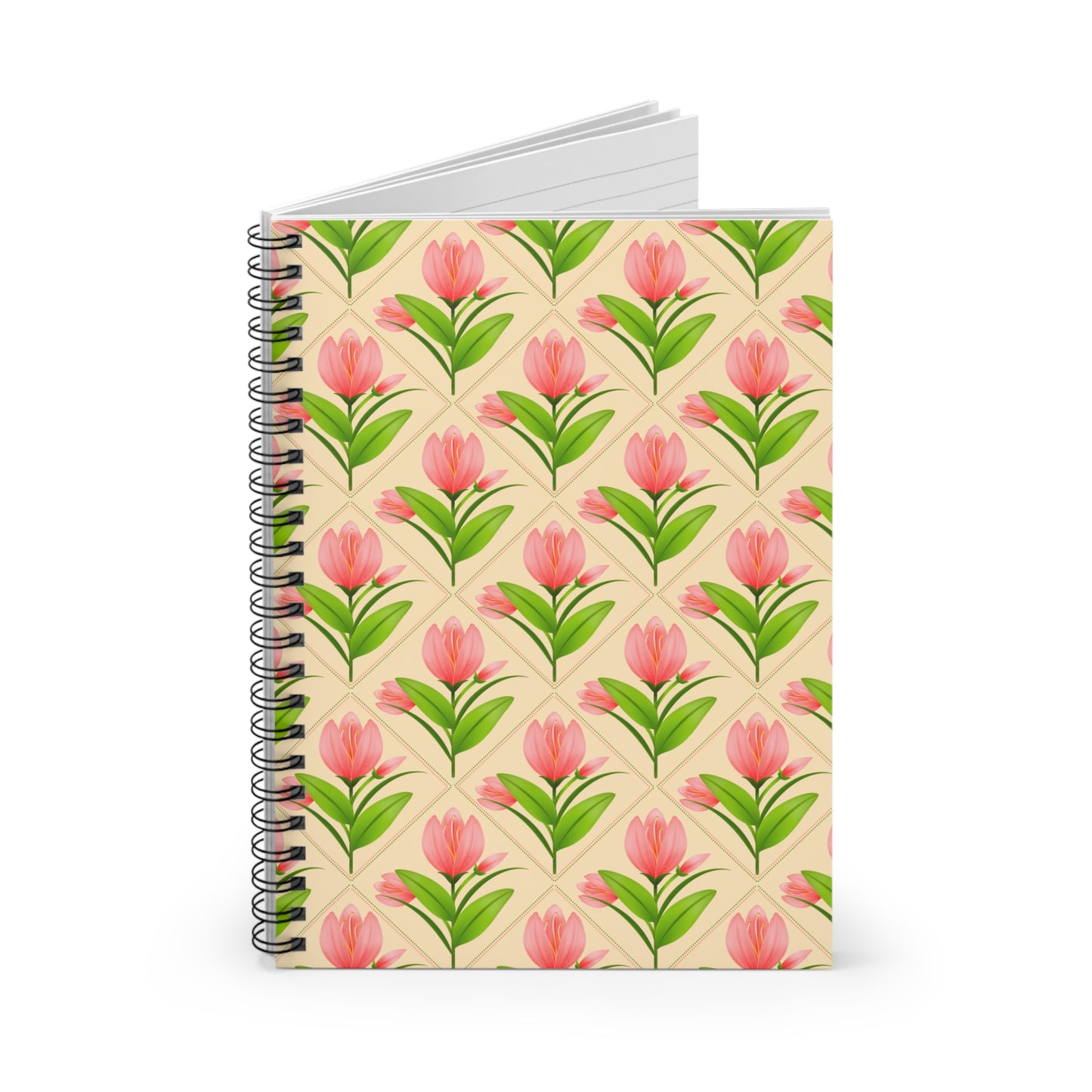 Charming Tulips Spiral Notebook - Perfect for Notes, Journaling, Schoolwork, Gifts, Special Occasions