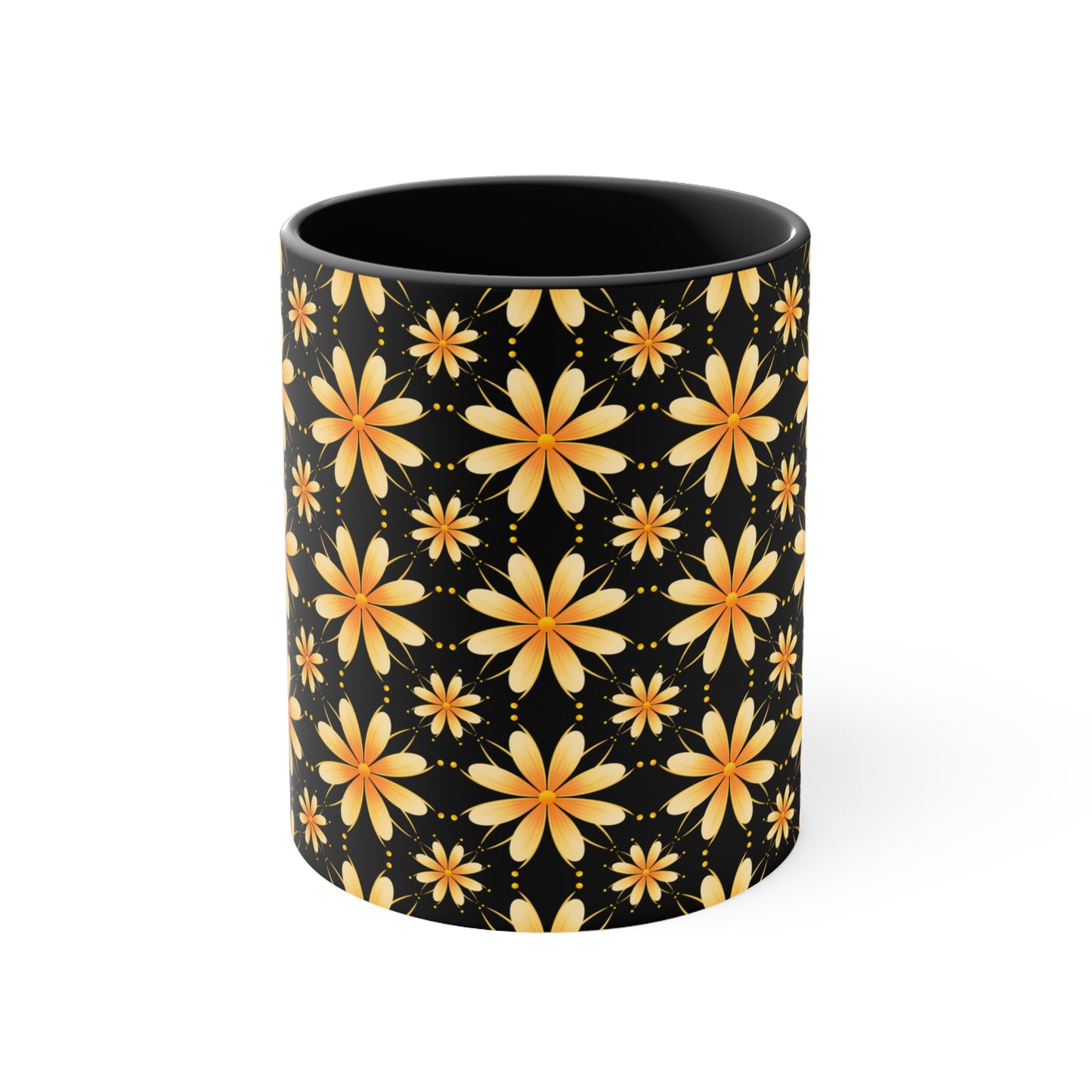 Boho Chic Accent Mugs | Floral Coffee Cups, Fun Gift for Tea Lovers, Home Décor, Kitchen Accessories