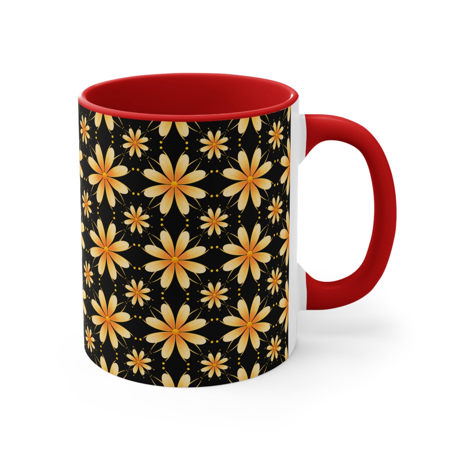 Boho Chic Accent Mugs | Floral Coffee Cups, Fun Gift for Tea Lovers, Home Décor, Kitchen Accessories