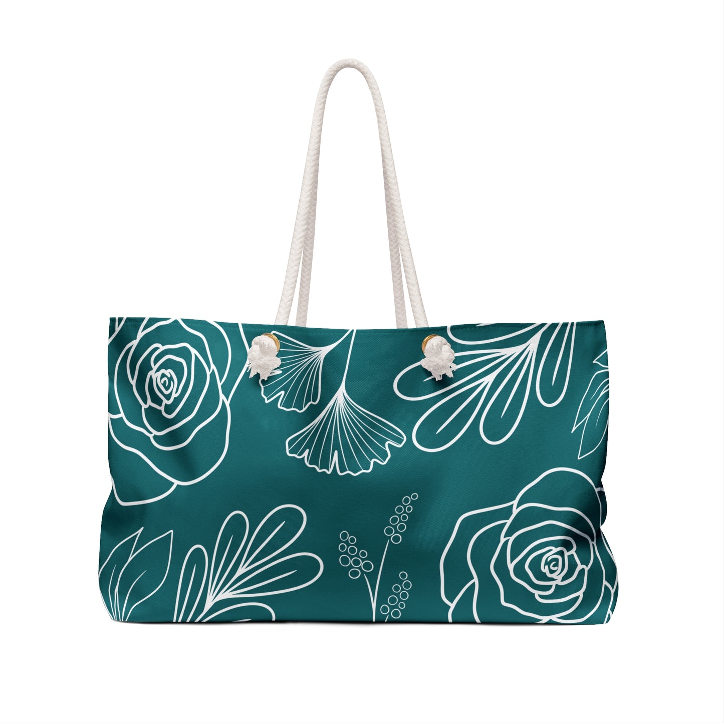 Teal Serenity Weekender Tote Bag