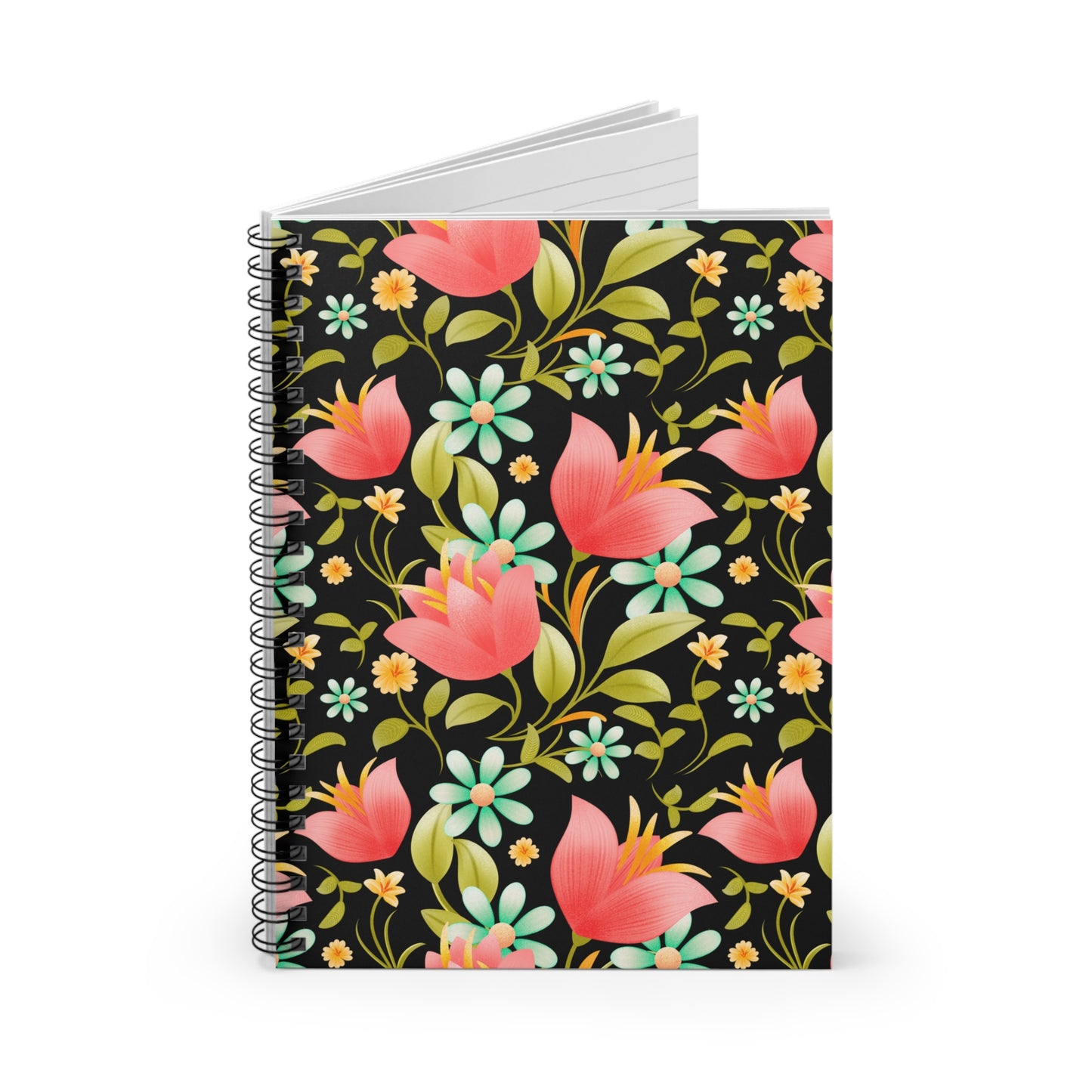 Elegant Floral Spiral Notebook - Perfect for Journaling, Note-Taking, Floral Gift, Nature Lover's Journal