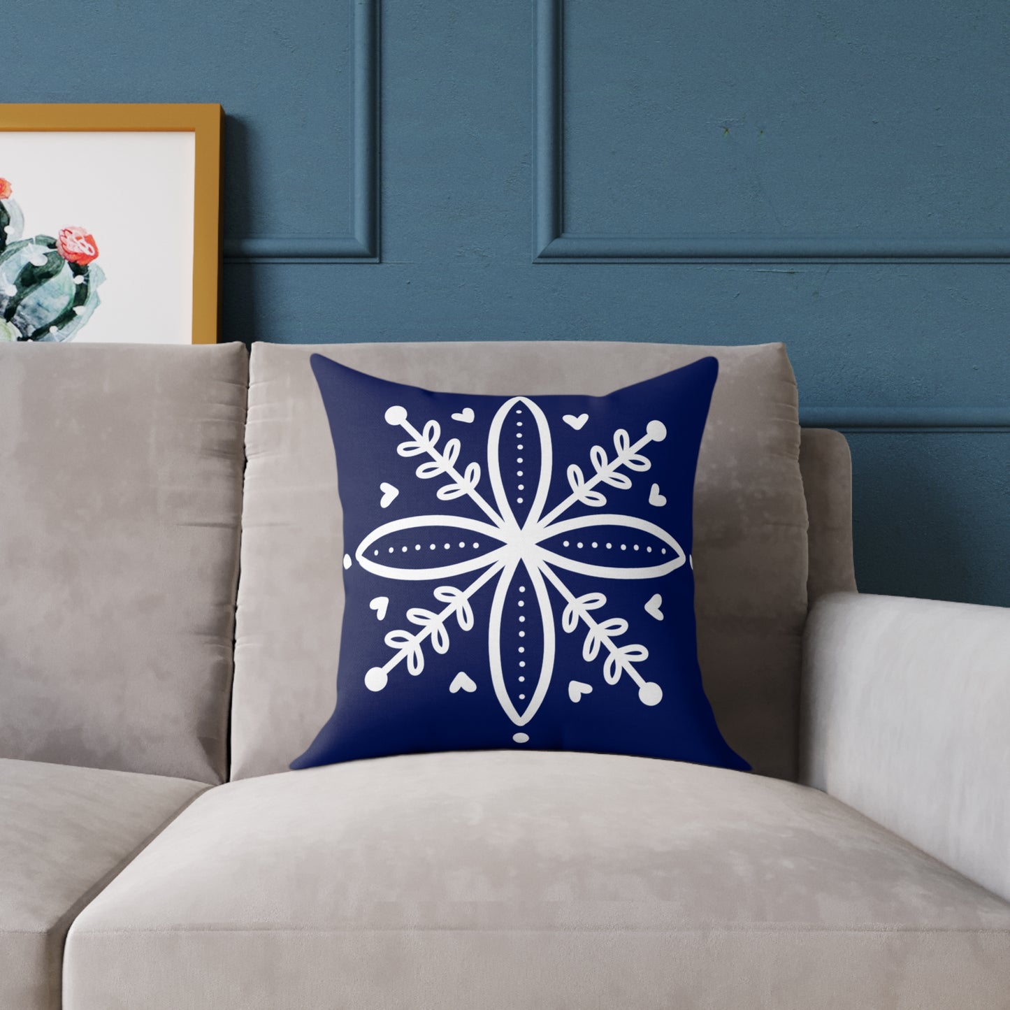 Modern Winter Grace Square Pillow